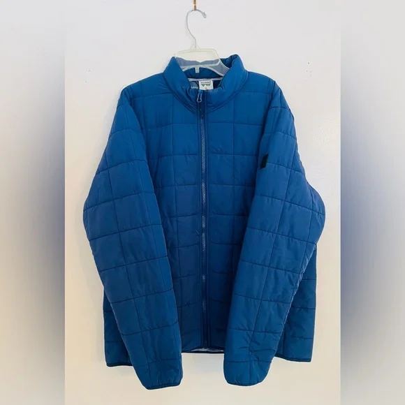 Utilitarian Voyager Blue Quilted Puffer Jacket Fleece Lined Men’s Medium - Picture 1 of 14